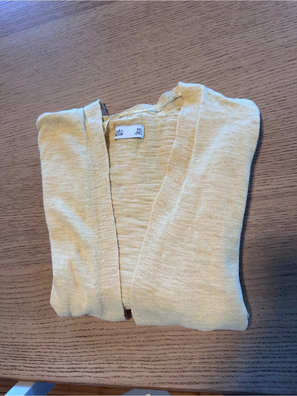 croft & barrow Light Yellow Open-Front Women's Cardigan